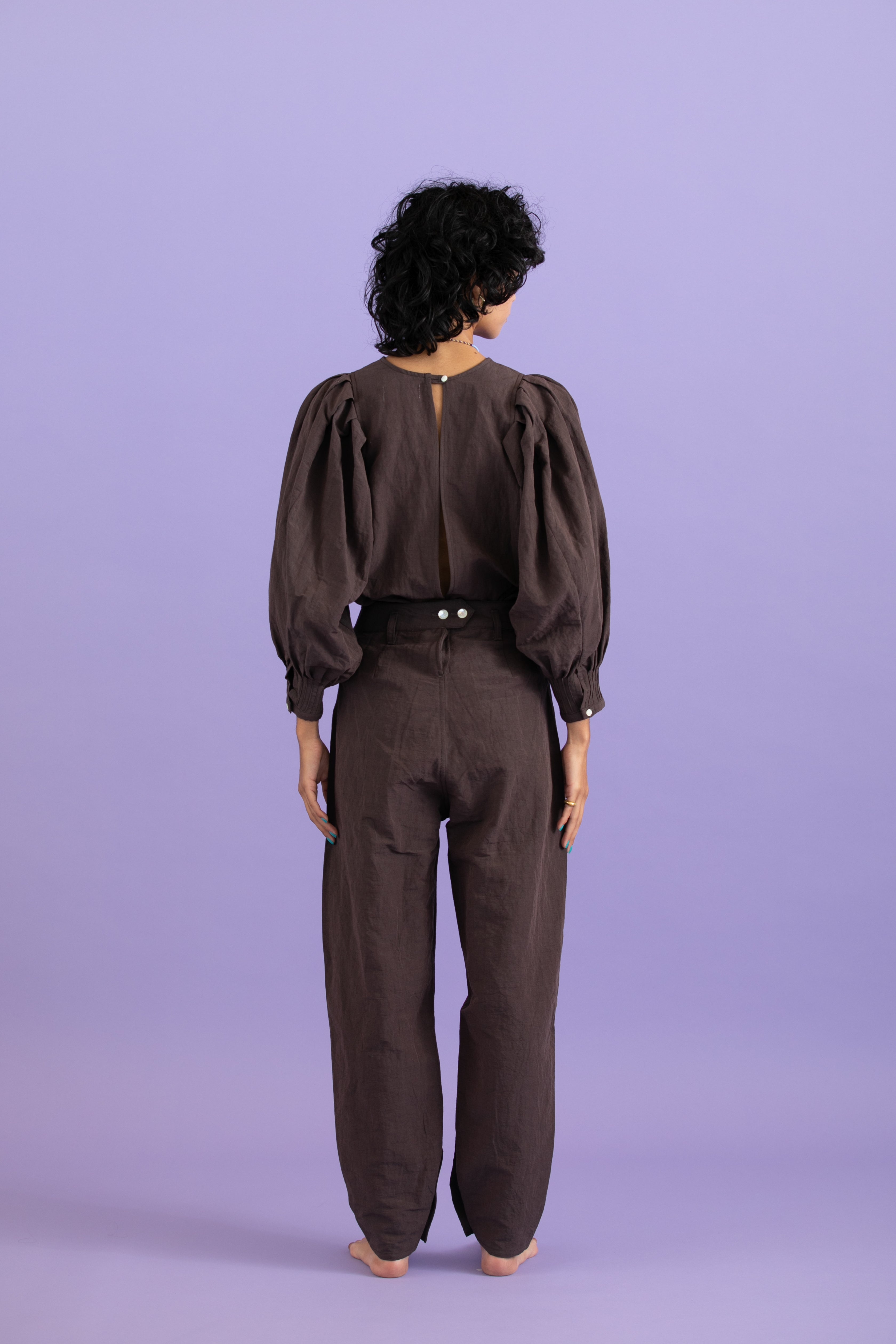 Cotton hemp blouse