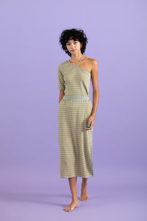 Cotton border skirt