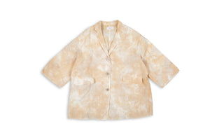 Linen uneven dyeing jacket