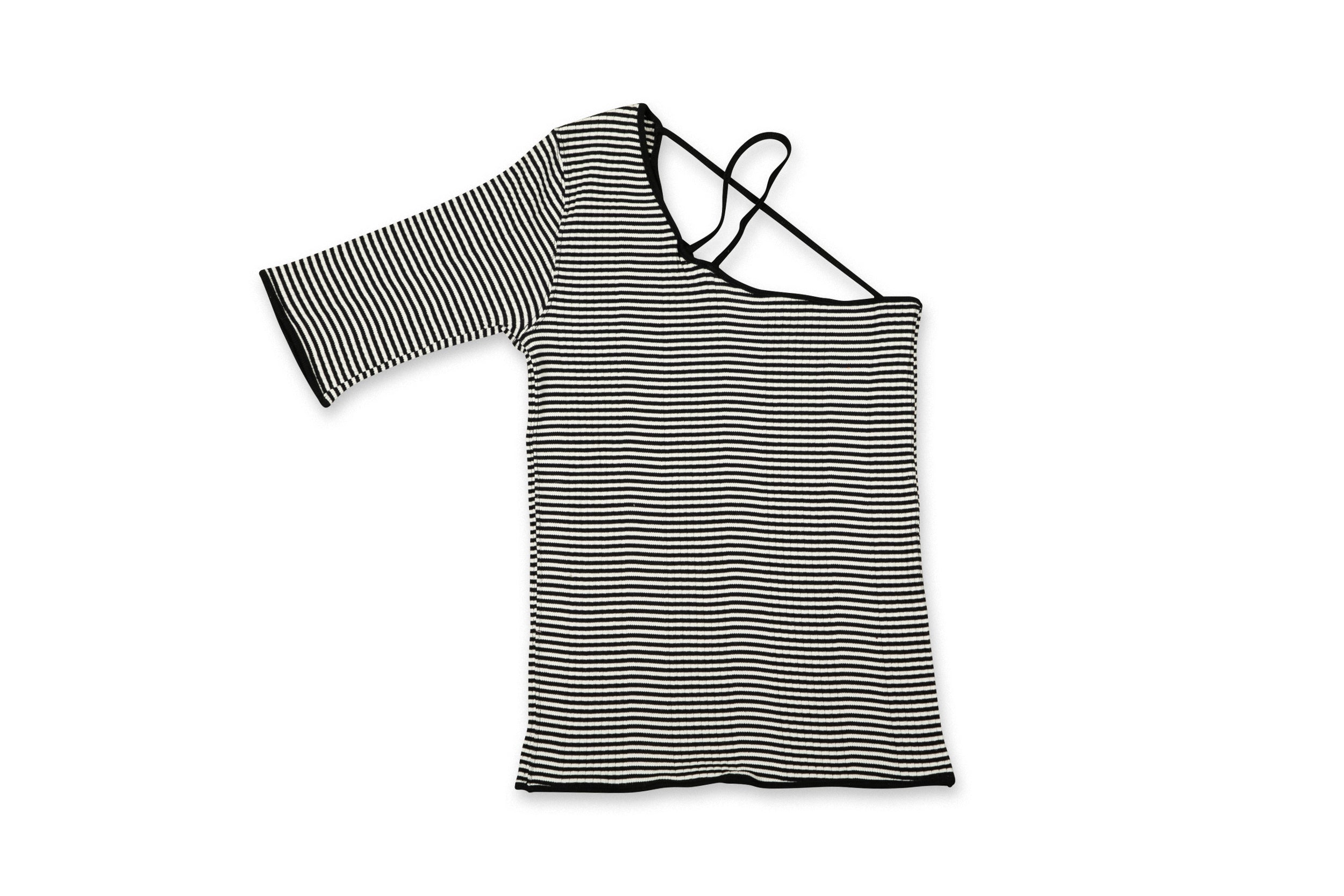 Cotton border asymmetry Tee