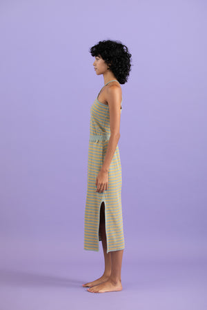 Cotton border skirt