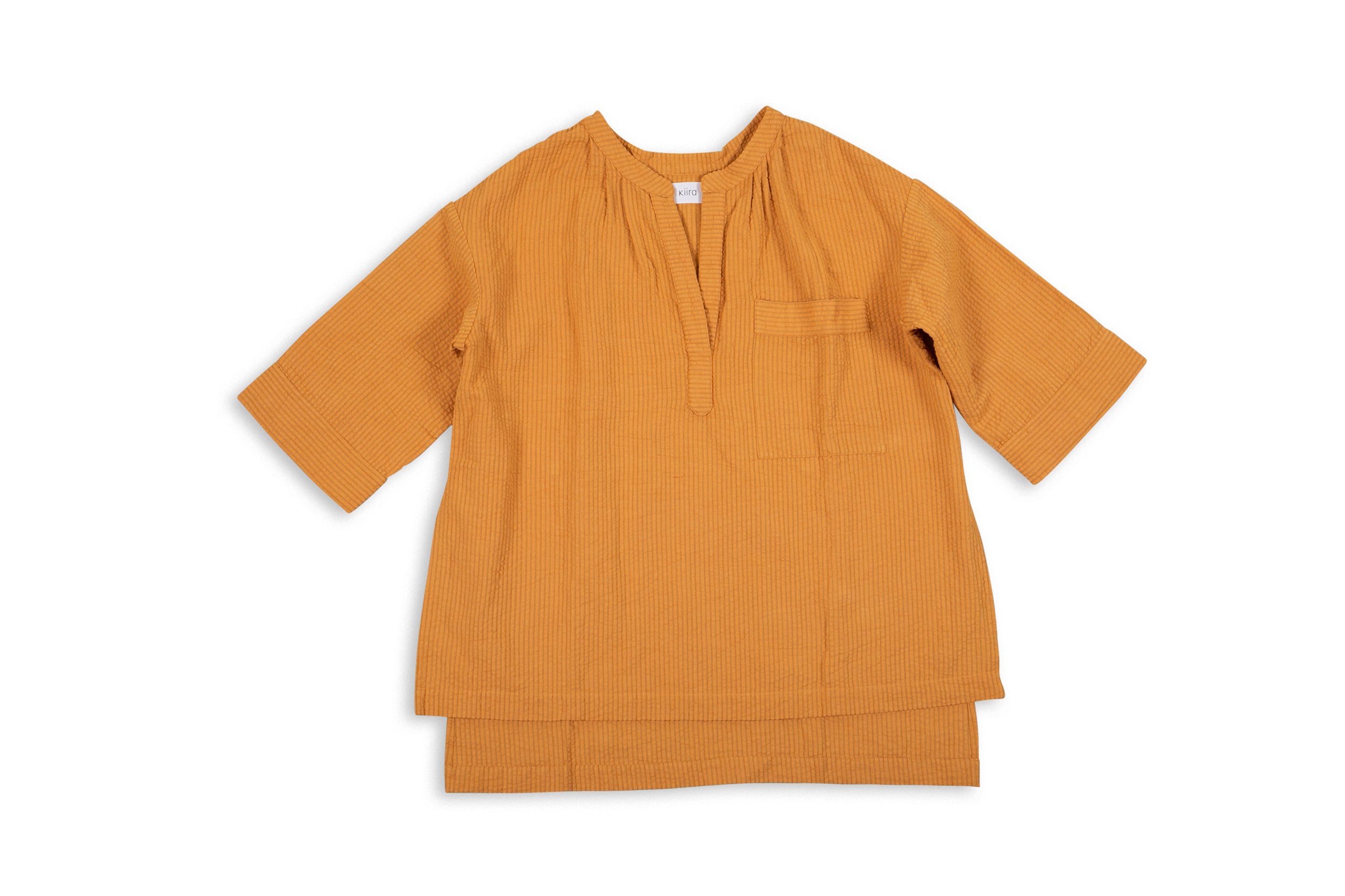 Cotton linen seersucker shirt – KiiRA_Shikica Tokyo