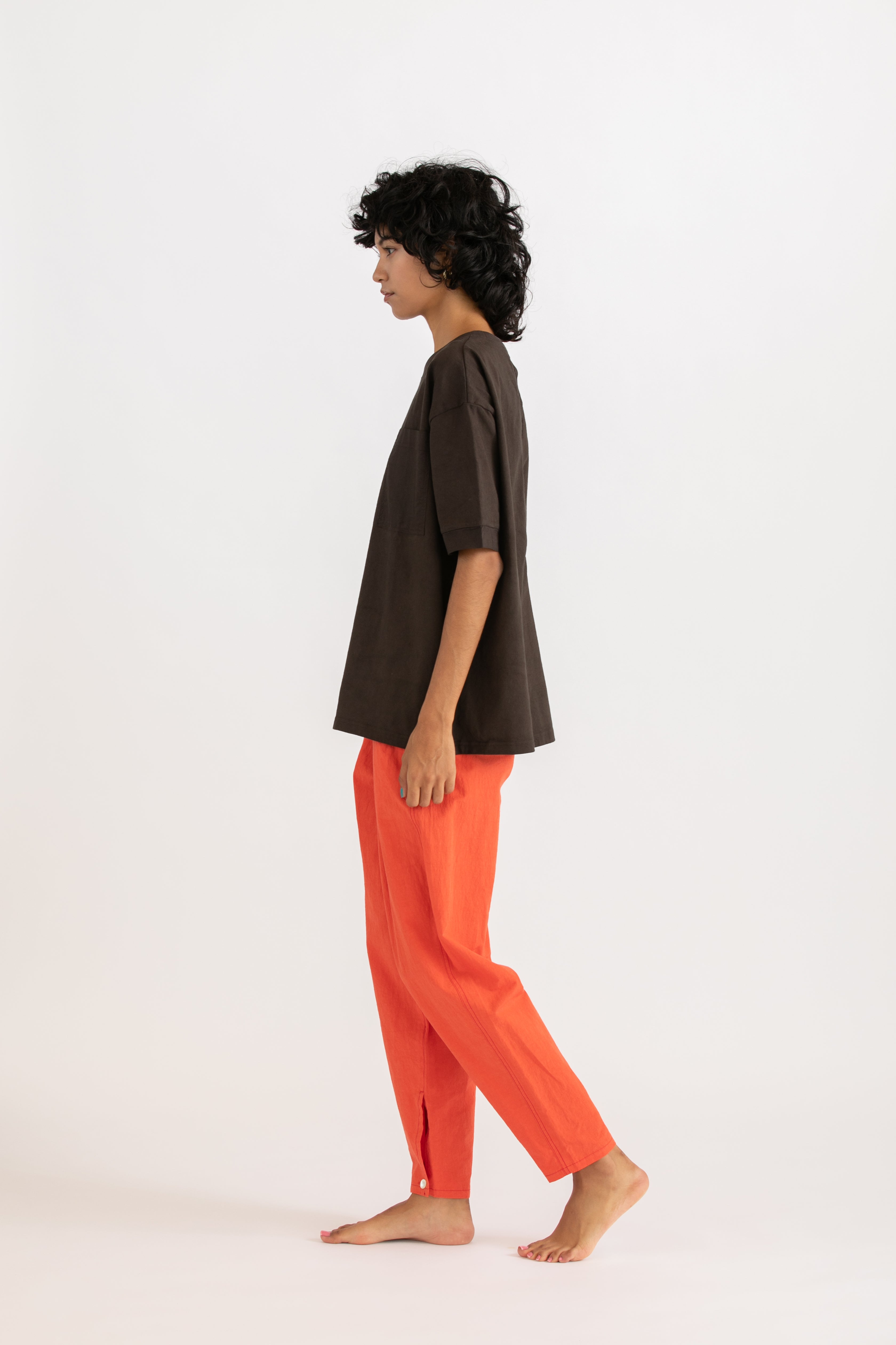 Recycle cotton v-back Tee