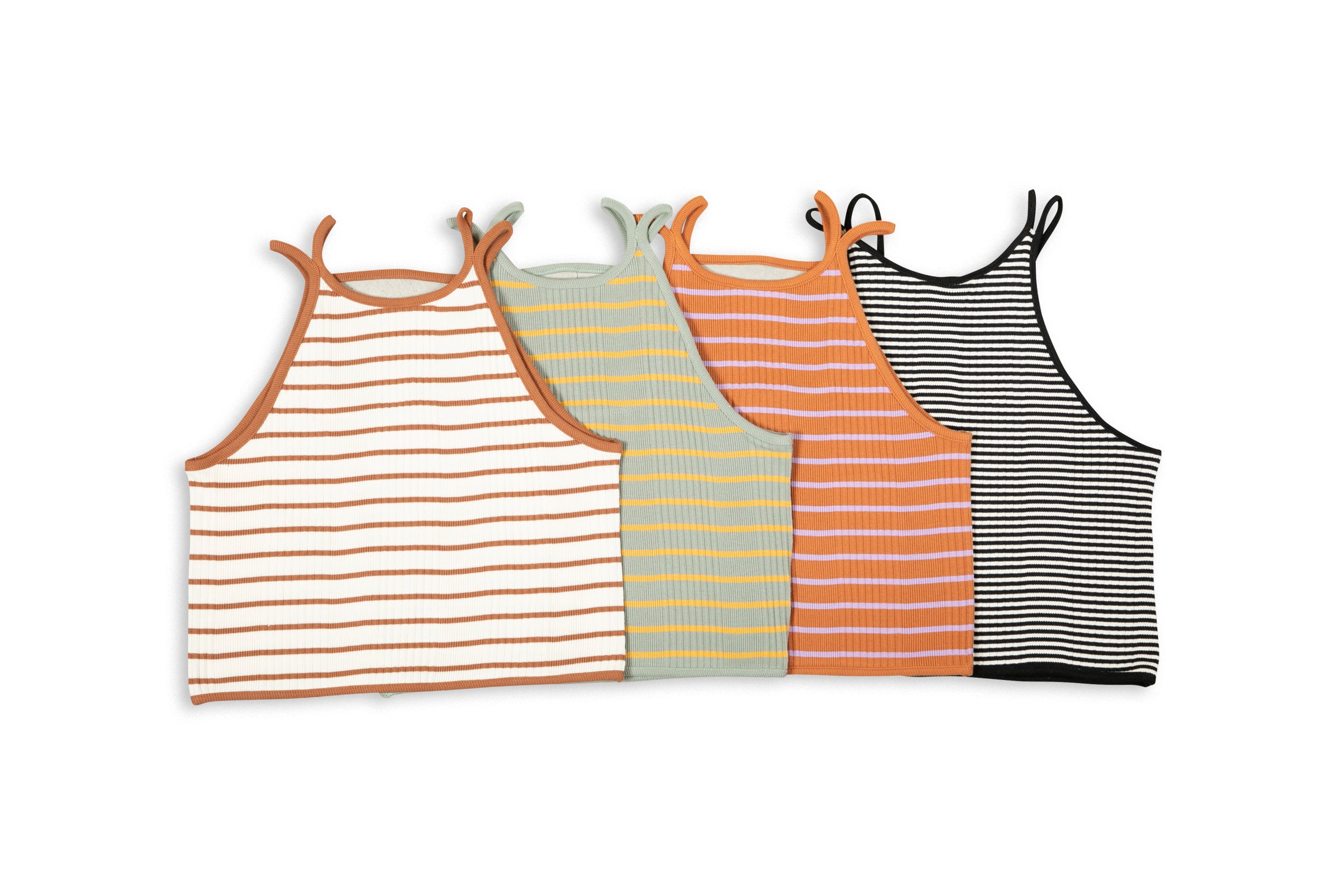 Cotton border tank-top