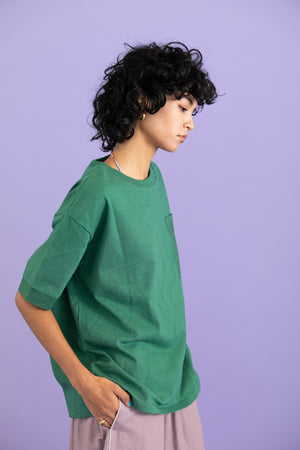 Recycle cotton v-back Tee