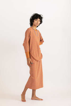 Cotton border pullover
