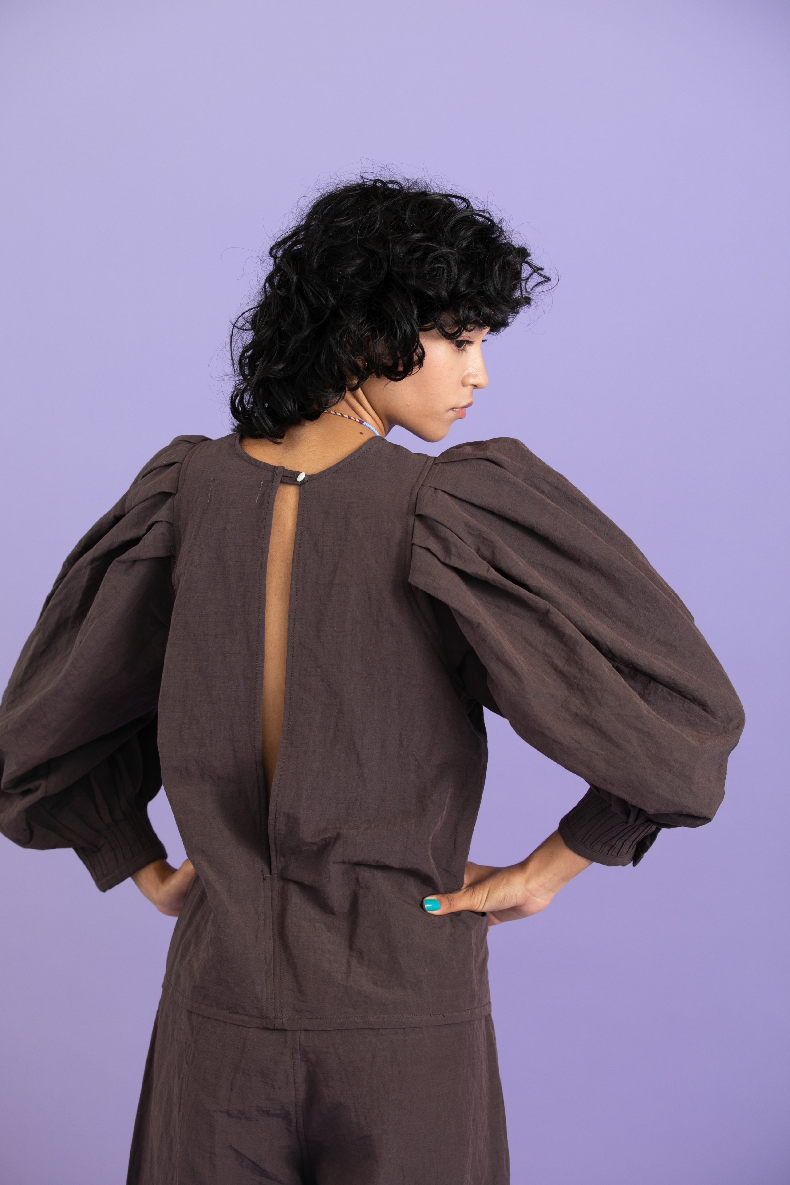 Cotton hemp blouse