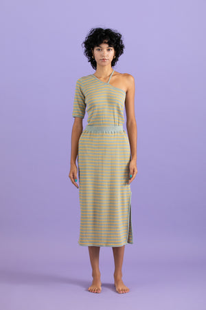 Cotton border skirt